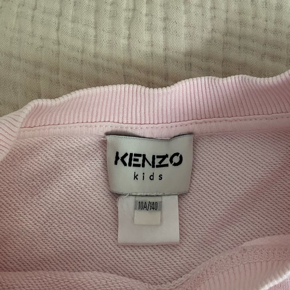 Kenzo Girls Pink Tiger Embroidered Sweatshirt - Picture 4 of 5